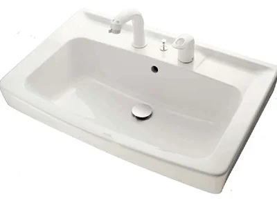 ゆったり使える陶器製大型洗面器