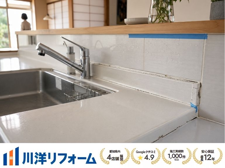 キッチンのコーキング劣化は放置して大丈夫?水漏れ・カビを防ぐ部分補修の判断ポイント