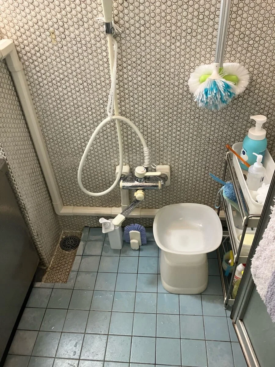浴室の雰囲気をそのままに、水栓を新しく交換。
