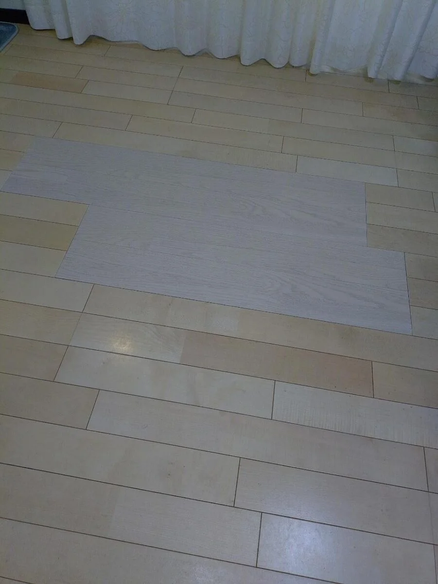 【名古屋市中川区】フロア部分貼り替え工事｜フロアの傷み部分を部分貼り替え