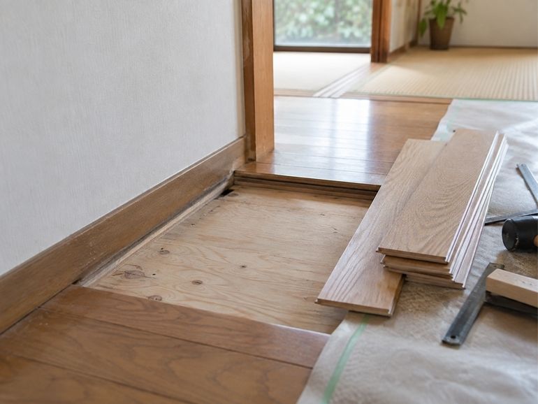 上張りと張り替えは残す部分と撤去する部分が違う